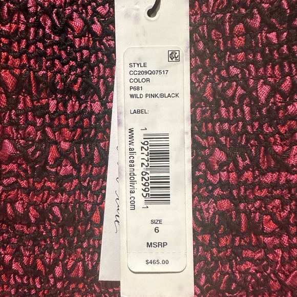 NWT Alice & Olivia Jamila Minidress - Picture 3 of 5